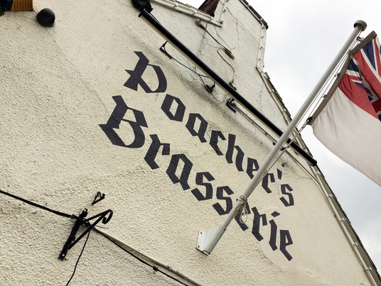 Poachers Brasserie Signwriting